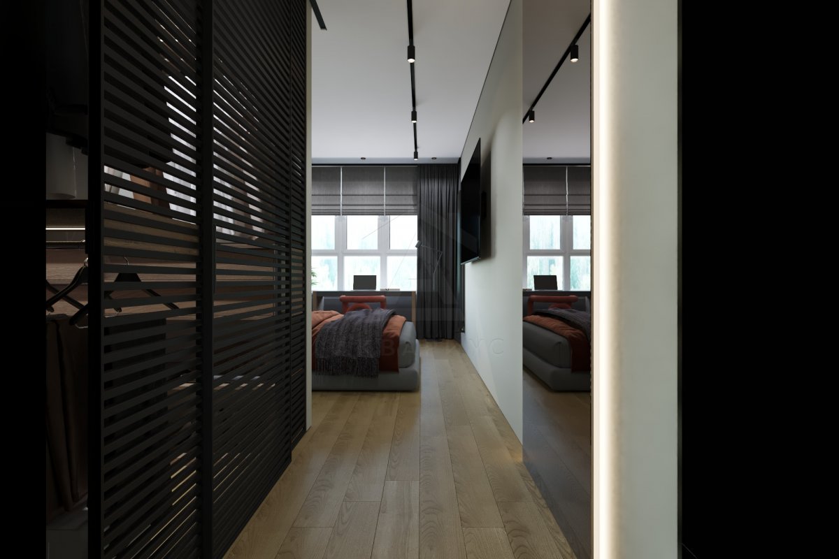 Дизайн двухкомнатной квартиры 70 м2. Спальня. Краснодар