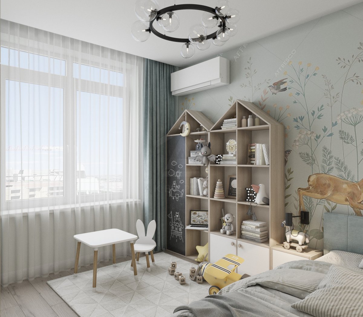 Дизайн двухкомнатной квартиры 62 м2. Детская. Краснодар
